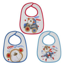 Lorelli Bib Art.1026010  Детский нагрудник фроте на липучке (слюнявчик) 0+ (3шт.)