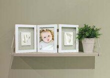 Dooky Happy Hands baby print triple frame kit White