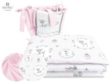 MIMINU Deer Pink gultas veļas komplekts 2 daļas Pink, 135x100cm, 40x60cm