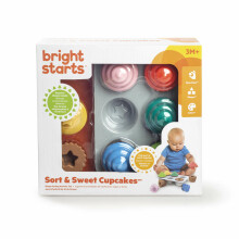 BRIGHT STARTS rotaļlieta Sort & Sweet cupcakes, 12499-3-MEWW-YW2