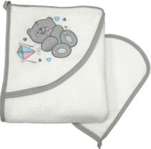Maltex Towel  Bears Art.4118_60  Детское хлопковое полотенце с капюшоном 75x80 см+мочалка