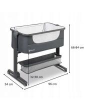 Lionelo Timon + Matress Fiki Miki 3in1 Art.117937 Graphite Baby cot 3 in 1