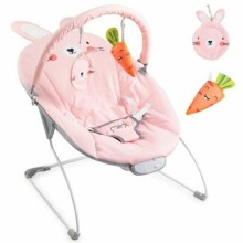 Momi Bouncer Glossy Bunny Art.BULE00004 Stilīgs mazuļu šūpuļkrēsls ar mūziku un vibrāciju