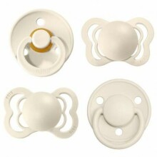 Bibs Try-It Art.131604 Ivory, Pacifier, 100% natural