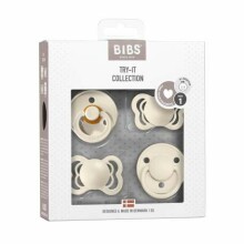 Bibs Try-It Art.131604 Ivory, Pacifier, 100% natural