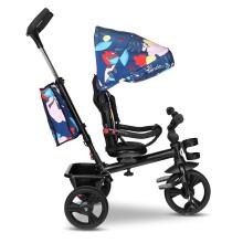 Lionelo Haari Art.131606 Blue Navy Bērnu trīsritenis ar rokturi un jumtiņu
