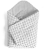 La bebe™ Swaddle Minky+Cotton Art.131676 Dark grey Конвертик для новорождённого двухсторонний  75x75 см