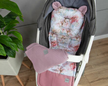 Baby Love Premium Baby Set  Art.131739 Peonie Комплект:мягкий вкладыш  для коляски/подушка/ одеяло (плед)