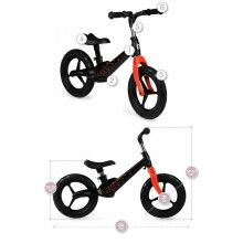Momi Balance Bike Ulti Art.131984 Black Triangle  Детский велосипед - бегунок с металлической рамой