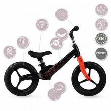 Momi Balance Bike Ulti Art.131984 Black Triangle  Детский велосипед - бегунок с металлической рамой