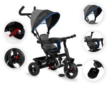 Momi Iris  Art.132007 Cobalt Bērnu trīsritenis ar rokturi un jumtiņu 5 vienā