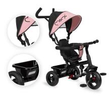 Momi Iris  Art.132008 Pink Bērnu trīsritenis ar rokturi un jumtiņu 5 vienā