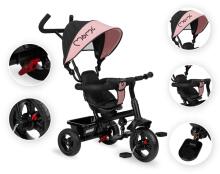 Momi Iris  Art.132008 Pink Bērnu trīsritenis ar rokturi un jumtiņu 5 vienā