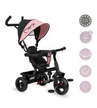Momi Iris  Art.132008 Pink Bērnu trīsritenis ar rokturi un jumtiņu 5 vienā