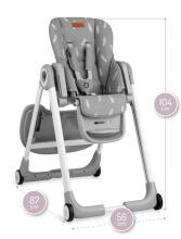 Momi Luxuria Art.132014 Dark Grey  Стульчик для кормления