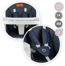 Momi Woodi Art.132023 Navy Blue  Детский стульчик для кормления 3 в 1