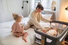 Momi Smart Bed  Art.LOZE00001 Beige  Bērnu gultiņa/šūpulītis 4 in 1