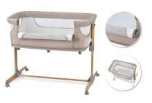 Momi Smart Bed  Art.LOZE00001 Beige Кроватка для комфортного совместного сна 4 в 1