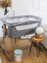 Momi Smart Bed  Art.LOZE00001 Beige  Bērnu gultiņa/šūpulītis 4 in 1