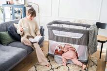 Momi Smart Bed  Art.LOZE00001 Beige  Bērnu gultiņa/šūpulītis 4 in 1