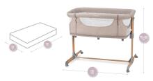 Momi Smart Bed  Art.LOZE00001 Beige  Bērnu gultiņa/šūpulītis 4 in 1
