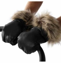Junama Glitter Gloves  Art.132170 Black  Теплая муфта-рукавицы для рук