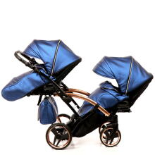 Junama Fluo Line Duo Slim Art.FLDS-01 Bērnu dvīņu rati (ratiņi)- mūsdienīgi /daudzfunkcionāli  2 vienā