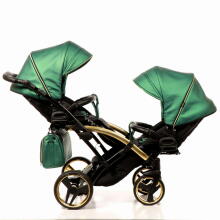 Junama Fluo Line II Duo Slim Art.FLDS-04   Детская универсальная коляска 2 в 1 для двойни