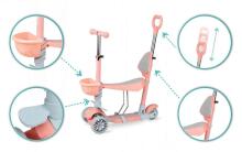Qkids ILI Scooter Art.HUBA00018 Peach Skrejritenis 3 in1