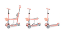 Qkids ILI Scooter Art.HUBA00018 Peach Skrejritenis 3 in1