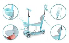 Qkids ILI Scooter Art.HUBA00015 Blue Skrejritenis 3 in1