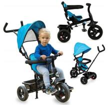 Qkids Mila Art.ROTR00006 Grey Bērnu trīsritenis ar rokturi un jumtiņu 3 vienā