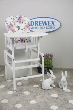 Drewex Antos Flores Art.132521 White maitinimo kėdė-transformatorius