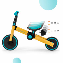Kinderkraft Tricycle 4Trike Art.KR4TRI00YEL0000 Yellow   Складной трехколесный велосипед/бегунок 3 в 1
