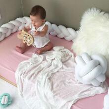 La bebe™ Wafel Art.132583 Magnolia Плетёный бортик-охранка (косичка) для кроватки 220 cм