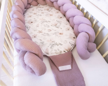 La bebe™ Babynest Premium Magnolia  Art.132585 Гнездышко – кокон для новорожденных Babynest