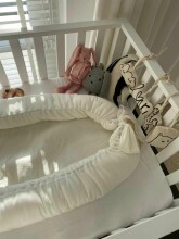 Childhome Babynest  Art.CCBNJEROW Jersey Off White  Гнездышко – кокон для новорожденных Babynest