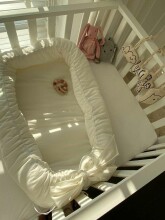 Childhome Babynest  Art.CCBNJEROW Jersey Off White Ligzdiņa - kokons jaundzimušajiem Babynest