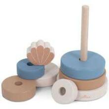 Jollein Wooden Tower  Art.120-001-66026 Shell Blue   Koka piramīda