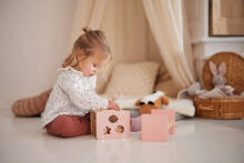 Jollein Shape Sorter  Art.104-001-66025 Pink  Koka sorteris