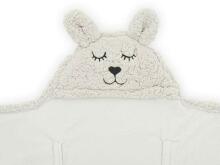 Jollein Wrap Blanket Bunny Art.032-566-66019 Nougat Flīsa ietinamā sedziņa 100x105cm