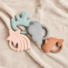 Jollein Teether Rubber Art. 101-001-65284 Ash Green Kožamā rotaļlieta