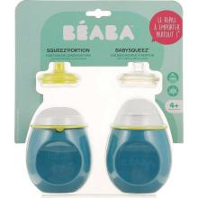 Beaba Squeez'Portion  2 in 1 Art.912624 vairākkārt lietojams saspiežamais konteineris,180ml