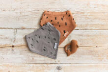 Jollein Bandana Bib  Art.029-867-65346 Caramel   Lacīte / Priekšautiņš / Фuduma lakatiņš (2 gb.)