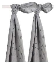 Jollein Muslin Storm Grey Art. 535-852-65347 Augstākās kvalitātes muslina ietīšanas autiņš no bambusa,2 gb. (115x115 cm)