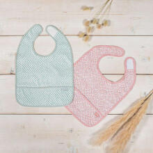 Jollein  Bib Waterproof Art.029-864-65345 Soft Green  Детский слюнявчик водонепроницаемый,2 шт