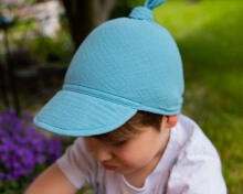 Baby Love Muslin Headband Art.132737 Blue  Bērnu augstākās kvalitātes muslina cepure-lakatiņš