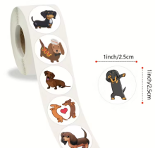 Cartoon Dog Gift Stickers Art.132778 Uzlīmes,10 gab
