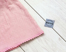 Baby Love Muslin Dresses Art.132815 Pink  Bērnu augstākās kvalitātes muslina kleita