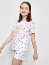 NORD TEXTILE Pyjama Art.567727 bērnu kokvilnas pidžama krēkliņš+šorti